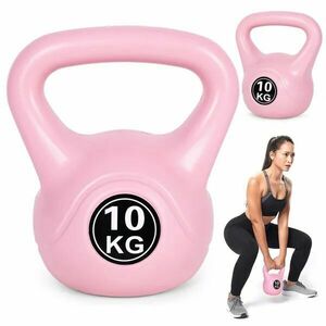 ModernHome Kettlebell súlyzó 10 kg - Rózsaszín kép