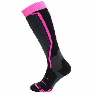 Junior sí térdzokni (zokni) BLIZZARD Viva Allround ski socks junior black anthracite magenta kép