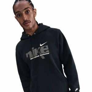 Férfi kapucnis pulóver NIKE M NK CLUB BB PO HDY SWSH SPORT BLACK METALLIC GOLD kép