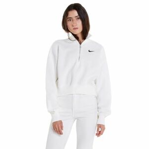1 2 cipzáras női pulóver NIKE W NSW PHNX FLC QZ CROP SAIL BLACK kép