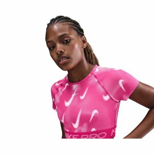 Rövid ujjú női edzőing NIKE PRO W NP DF SS TOP TT AOP RUSH PINK PINK FOAM WHITE kép