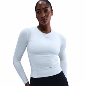 Hosszú ujjú női edzőing NIKE W NK ONE DF FTTD LS TOP WHITE BLACK kép