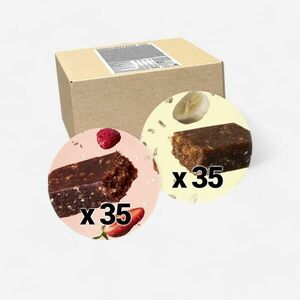 Decathlon Energiaszelet, datolyás, banános, piros gyümöcsös, 70x35 g kép