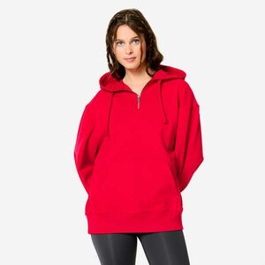 Domyos Női fitnesz kapucnis pulóver, oversized kép
