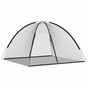 vidaXL fekete hálós mongol szúnyogháló ajtókkal 200 x 200 x 135 cm kép