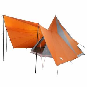vidaXL Családi Tipi sátor Tipi Szürke és narancs 510 x 690 x 330 cm kép