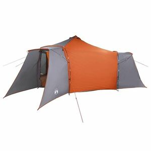 vidaXL Tipi sátor tetővel Szürke és narancs 492 x 492 x 275 cm szövet kép