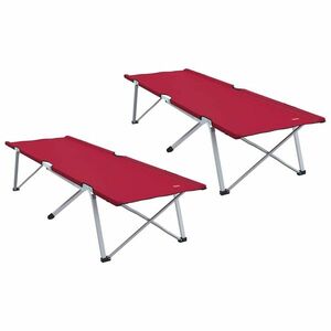 vidaXL Összecsukható Kemping Ágy 2 pcs Piros 194 x 62, 5 x 42, 5 cm kép
