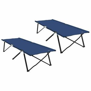 vidaXL Összecsukható Kemping Ágy 2 pcs Kék 206 x 76 x 74 cm kép