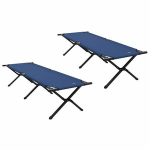 vidaXL Összecsukható Kemping Ágy 2 pcs Kék 193 x 69 x 45 cm kép