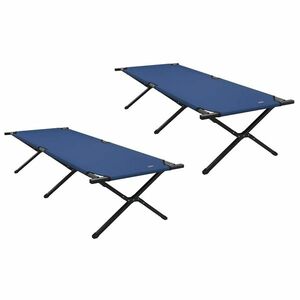 vidaXL Összecsukható Kemping Ágy 2 pcs Kék 210 x 80 x 46 cm kép