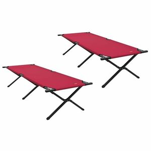 vidaXL Összecsukható Kemping Ágy 2 pcs Piros 210 x 80 x 46 cm kép