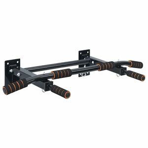 VidaXL Húzódzkodó rúd Fekete és piros 92 x 51 x 18 cm Porszórt acél kép