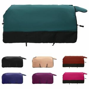 vidaXL Ló Takaró Sötét Zöld és Fekete 135 cm Poliészter kép