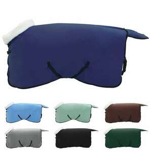 vidaXL Ló Takaró Sötétkék 105 cm Polár fleece kép