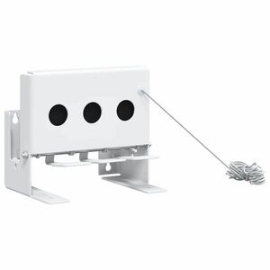 vidaXL Biatlon döngölő cél Fehér 18 x 14, 5 x 16 cm Acél kép