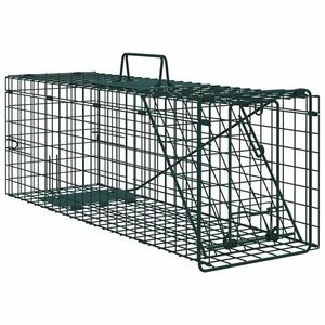vidaXL Állatcsapda Zöld 61 x 20 x 21, 5 cm Acél kép