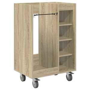 vidaXL Golf Szekrény kerékkel Egyszínű Sonoma tölgy 65 x 45 x 98 cm kép