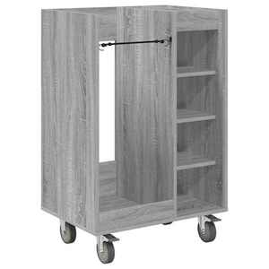 vidaXL Golf Szekrény kerékkel Egyszínű Szürke Sonoma 65 x 45 x 98 cm kép