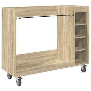 vidaXL Golf Szekrény kerékkel Egyszínű Sonoma tölgy 120 x 45 x 98 cm kép