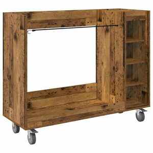 vidaXL Golf Szekrény kerékkel Egyszínű Öreg fa 120 x 45 x 98 cm kép