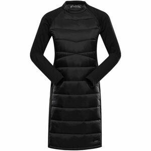 ALPINE PRO OMERA Női bélelt ruha, fekete, méret kép