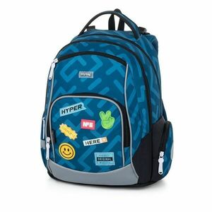 Oxybag STICKERS Iskolai hátizsák, kék, méret kép