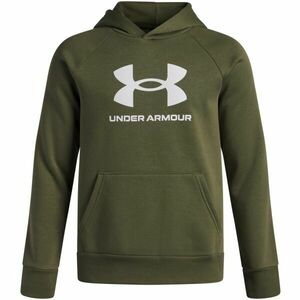 Under Armour RIVAL FLEECE BL HOODIE Fiú pulóver, khaki, méret XL kép