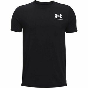 Under Armour SPORTSTYLE LEFT CHEST SS Rövidujjú fiú póló, fekete, méret M kép