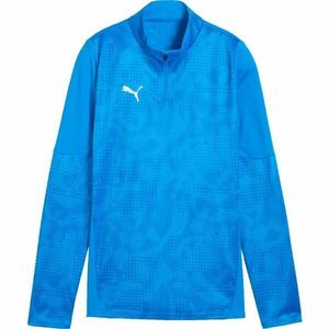 Puma TEAMCUP TRAINING 1/4 ZIP TOP W Női sportpulóver, kék, méret kép
