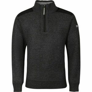 PROGRESS LOFOTEN Férfi pulóver rövid cipzárral, fekete, méret kép