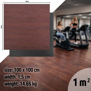 Súlyzószőnyeg inSPORTline Luxteko Flat 100x100x1, 5 cm, védi a padlót a sérülésektől, vízálló, könnyű karbantartás kép