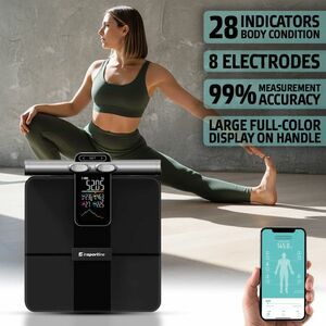 Intelligens személyi mérleg inSPORTline Syncale 200, érintésvezérlés, offline működés, színes kijelző kép