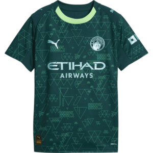 Póló Puma Manchester City 4Th Replica Jersey 2025/26 Kids kép