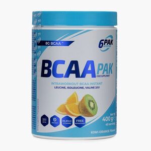 BCAA 6PAK aminosavak 400g narancs-kiwi PAK/013#POMKI (BCAA PAK PAK/013#POMKI) kép