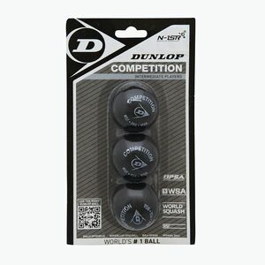 Squash labdák Dunlop Competition 3-Ball Blister fekete 700113 (Competition 3-Ball Blister 700113) kép