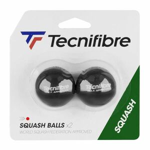 Squash labdák Tecnifibre sq labdák Piros 2 db fekete 54BASQURED (Balls Red Dot 54BASQURED) kép