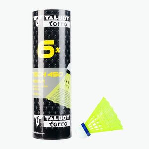 Talbot-Torro Tech 450 tollaslabda ütő, prémium nylon 6 db sárga 469183 (Tech 450, Premium Nylon 6 pcs. 469183) kép