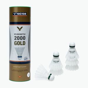 VICTOR Nylon Shuttle 2000 tollaslabdakocka 6 db fehér 100919 (Nylon Shuttle 2000 100960) kép