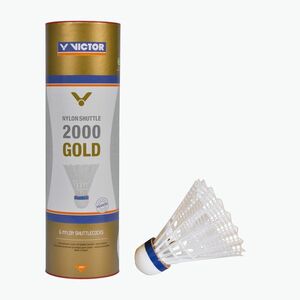 VICTOR Nylon Shuttle 2000 tollaslabdakocka 6 db fehér 100919 (Nylon Shuttle 2000 100950) kép