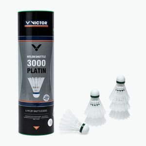 VICTOR Nylon Shuttle 3000 tollaslabdakocka 6 db fehér 101519 (Nylon Shuttle 3000 101560) kép