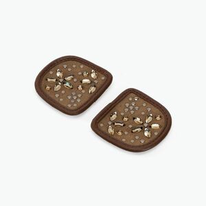 Lovaglókesztyű foltok HaukeSchmidt Magic Tack Patches Flower barna 0111-399-44 (Magic Tack Patches Flower 0111-399-44) kép