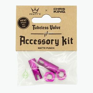 Peaty's X Chris King Mk2 Tubeless szelepek tartozékkészlet rózsaszín 83803 (X Chris King MK2 Tubeless Valves Accessory Kit PTV2-ACCS-PUN-12) kép