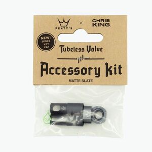 Gumiabroncs szelepsapka Peaty'S X Chris King Mk2 Tubeless Valves Accessory Kit szürke 83806 (X Chris King MK2 Tubeless Valves Accessory Kit PTV2-ACCS-SLT-12) kép