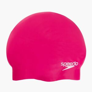 Speedo Egyszínű, formázott szilikon úszósapka rózsaszín 68-70984B495 (Plain Moulded 8-70984B495) kép
