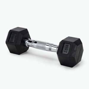 Bauer Fitness HEX 2, 5 kg fekete AC-1701 gumírozott hatszögletű súlyzó Bauer Fitness HEX 2, 5 kg fekete AC-1701 (BAUER HEX AC-1701) kép