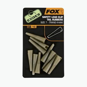 FOX Edges Lead Clip Tail gumik 10 db. Trans Khaki CAC478 (Edges Size 7 Lead Clip Tail Rubbers CAC478) kép