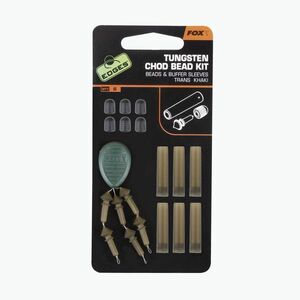 Chod Riga Protector Fox Edges Tungsten Chod gyöngy készlet x 6 gyöngy / puffer hüvelyek barna CAC488 (Edges Tungsten Chod bead kit x 6 Beads / Buffer sleeves CAC488) kép