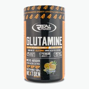 Real Pharm Aminosavak Glutamin 500g narancssárga 666268 (Glutamine 500g Orange 666268) kép