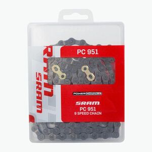 Kerékpárlánc SRAM 06 CN PC951 W/PWR szürke 86.2706.114.105 (06 CN PC951 W/ PWR szary 86.2706.114.105) kép